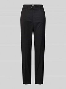 Spodnie o skróconym kroju z wpuszczanymi kieszeniami model MARA BRAX czarne damskie EAN 76-1808 09264720