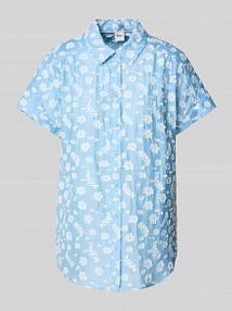 Bluzka o kroju regular fit z listwą guzikową BRAX niebieska damska EAN 46-5638 94126200