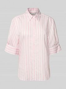 Bluza koszulowa o kroju relaxed fit z mieszanki wiskozy z rękawem o dł. 1/2 model Vic BRAX różowa damska EAN 47-8758 94125200