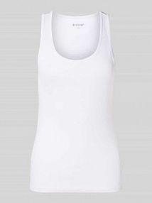 Top z czystej bawełny z dekoltem w łódkę model Adena mustang biały damski EAN 1016658