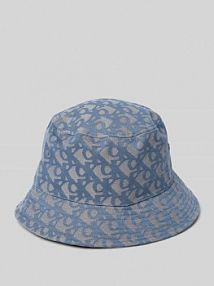 Czapka typu bucket hat ze wzorem z logo Calvin Klein niebieski damski EAN LV04K5059G