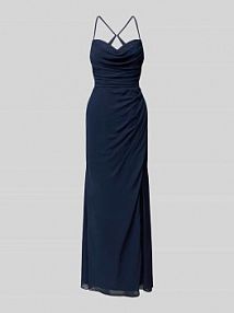 Sukienka wieczorowa z dekoltem w kształcie serca Laona niebieska EAN 28251-1020