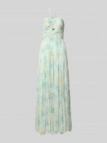 Sukienka wieczorowa z wycięciami i dekoltem w kształcie serca Laona turkusowa EAN 20252-0320