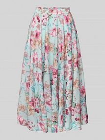 Spódnica midi z wpuszczanymi kieszeniami po bokach ADLYSH niebieska EAN 75251-0250