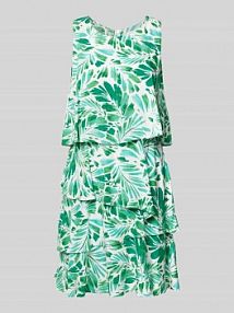 Sukienka mini z efektem stopniowania z włóknami LENZING™ ECOVERO™ Apricot zielona EAN 860889