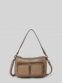 Torba skórzana na ramię z detalem z logo model Maia liebeskind berlin szara EAN 2162819