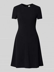 Sukienka T-shirtowa o kroju scuba fit z wszytym zamkiem błyskawicznym model Flare Calvin Klein Womenswear czarny damski EAN LV044C064G