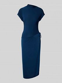 Sukienka midi ze stójką Calvin Klein Womenswear granatowa EAN LV044C237G