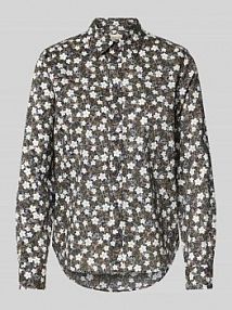 Bluzka koszulowa o kroju regular fit z czystej bawełny z kontrafałdą Gant zielona damska EAN 4300526