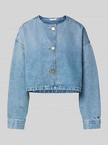 Kurtka jeansowa o kroju regular fit z mieszanki bawełny i lyocellu Tommy Hilfiger niebieska damska EAN WW0WW46740