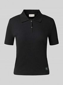 Koszulka polo o kroju slim fit z detalem z logo Calvin Klein Jeans czarna damska EAN LV047C907G