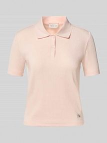 Koszulka polo o kroju slim fit z detalem z logo Calvin Klein Jeans różowa damska EAN LV047C907G