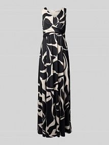 Sukienka wieczorowa o kroju regular fit z dekoltem w serek Christian Berg Cocktail beżowa EAN 7160901169