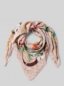 Chusta z nadrukiem z logo model KEFIAH Guess beżowa EAN AW5346POL03