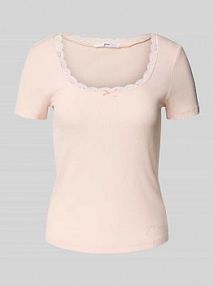 Góra od piżamy z obszyciem koronką model LIA Guess różowa damska EAN O5GP02KCQ72