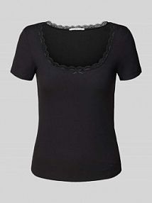 Góra od piżamy z obszyciem koronką model LIA Guess czarna damska EAN O5GP02KCQ72