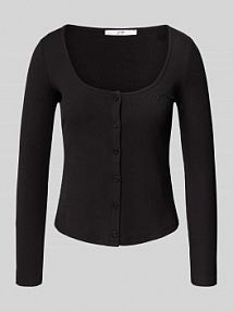 Góra od piżamy z fakturowanym wzorem model Lia Guess czarna damska EAN O5GP01KCQ72