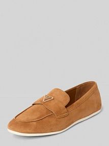 Mokasyny z detalem z logo model BAYLON Guess beżowe damskie EAN FLTBAYSUE14