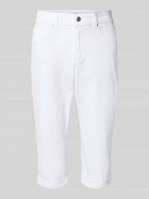 Jeansy capri z denimu z zakładką model Capri Angels białe damskie EAN 311470000