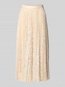 Długa spódnica z zamkiem błyskawicznym model CHARLOTTE Guess beżowa EAN W5YD1EKCZ90