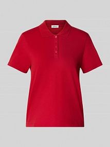 Koszulka polo o kroju regular fit z mieszanki bawełny s.Oliver RED LABEL czerwona damska EAN 2167009