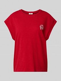 T-shirt o kroju relaxed fit z czystej bawełny s.Oliver RED LABEL czerwony damski EAN 2166314