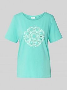 T-shirt o kroju regular fit z mieszanki bawełny s.Oliver RED LABEL niebieski damski EAN 2166243