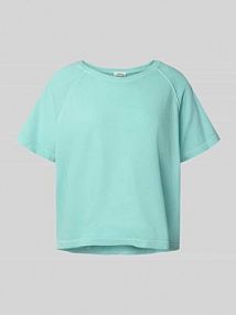 T-shirt o luźnym kroju z czystej bawełny s.Oliver RED LABEL niebieski damski EAN 2166439