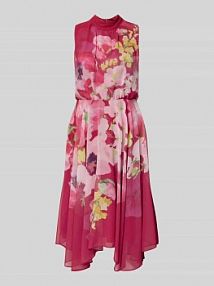 Sukienka koktajlowa ze stójką Vera Mont czerwona EAN 50824240