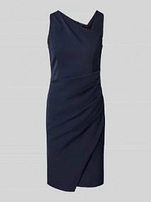 Sukienka koktajlowa z bocznym marszczeniem Vera Mont granatowa EAN 48534031