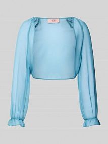 Kurtka koktajlowa o krótkim kroju z szyfonu V.M. niebieska damska EAN 89004000