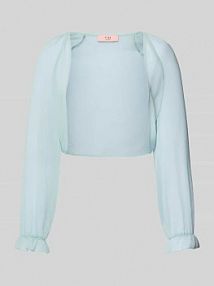 Kurtka koktajlowa o krótkim kroju z szyfonu V.M. turkusowa damska EAN 89004000