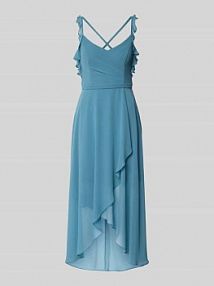 Sukienka koktajlowa z dekoltem w kształcie serca V.M. niebieska EAN 88984000