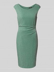Sukienka koktajlowa o długości do kolan z marszczeniem Vera Mont zielona EAN 50924171