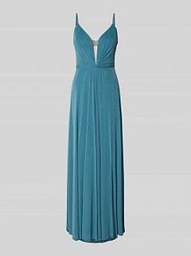 Sukienka wieczorowa z dekoltem w kształcie serca V.M. niebieska EAN 88084086