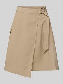 Spódnica kopertowa o długości do kolan z paskiem model Bali Alexis MOS MOSH brązowa EAN 171570