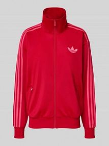 Bluza rozpinana o kroju regular fit ze stójką model Firebird adidas Originals czerwona damska EAN JW3665