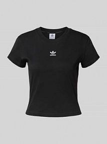 T-shirt z wyhaftowanym logo adidas Originals czarny damski EAN IW5707
