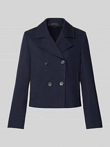 Żakiet o kroju regular fit z mieszanki wiskozy z kołnierzem z połami Windsor granatowy EAN 30047932