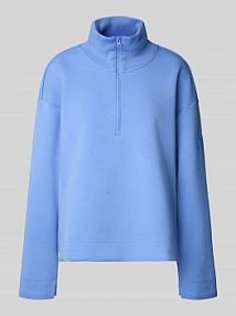 Bluza ze stójką i zamkiem błyskawicznym adidas Sportswear niebieska damska EAN JV9909