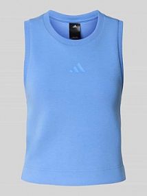 Top z logo i okrągłym dekoltem adidas Sportswear niebieski damski EAN JV9868