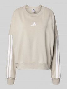 Bluza o kroju oversized z prążkowanymi wykończeniami adidas Sportswear biała damska EAN JE0014