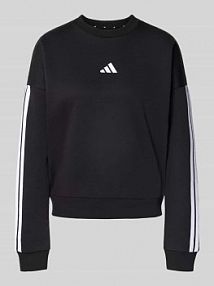 Bluza z wyhaftowanym logo i okrągłym dekoltem adidas Sportswear czarna damska EAN JE1298