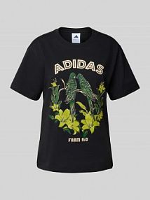 T-shirt z nadrukowanym motywem model FARM adidas Sportswear czarny damski EAN JV8609