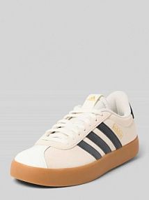 Sneakersy z mieszanki skóry z wyhaftowanym logo model VL COURT 3.0 adidas Sportswear białe damskie EAN JP5351
