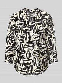 Bluzka o kroju regular fit z mieszanki wiskozy s.Oliver RED LABEL czarna damska EAN 2168010