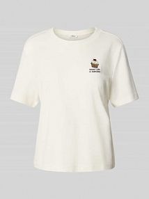 T-shirt o kroju regular fit z czystej bawełny s.Oliver RED LABEL biały damski EAN 2167305