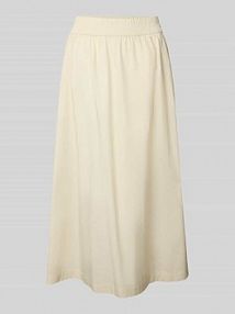 Spódnica midi rozkloszowana z czystej bawełny s.Oliver RED LABEL beżowa EAN 2168015