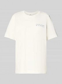 T-shirt o kroju relaxed fit z czystej bawełny s.Oliver RED LABEL biały damski EAN 2171229