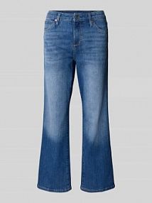 Jeansy o skróconym kroju slim fit z mieszanki bawełny s.Oliver RED LABEL niebieskie damskie EAN 2168839